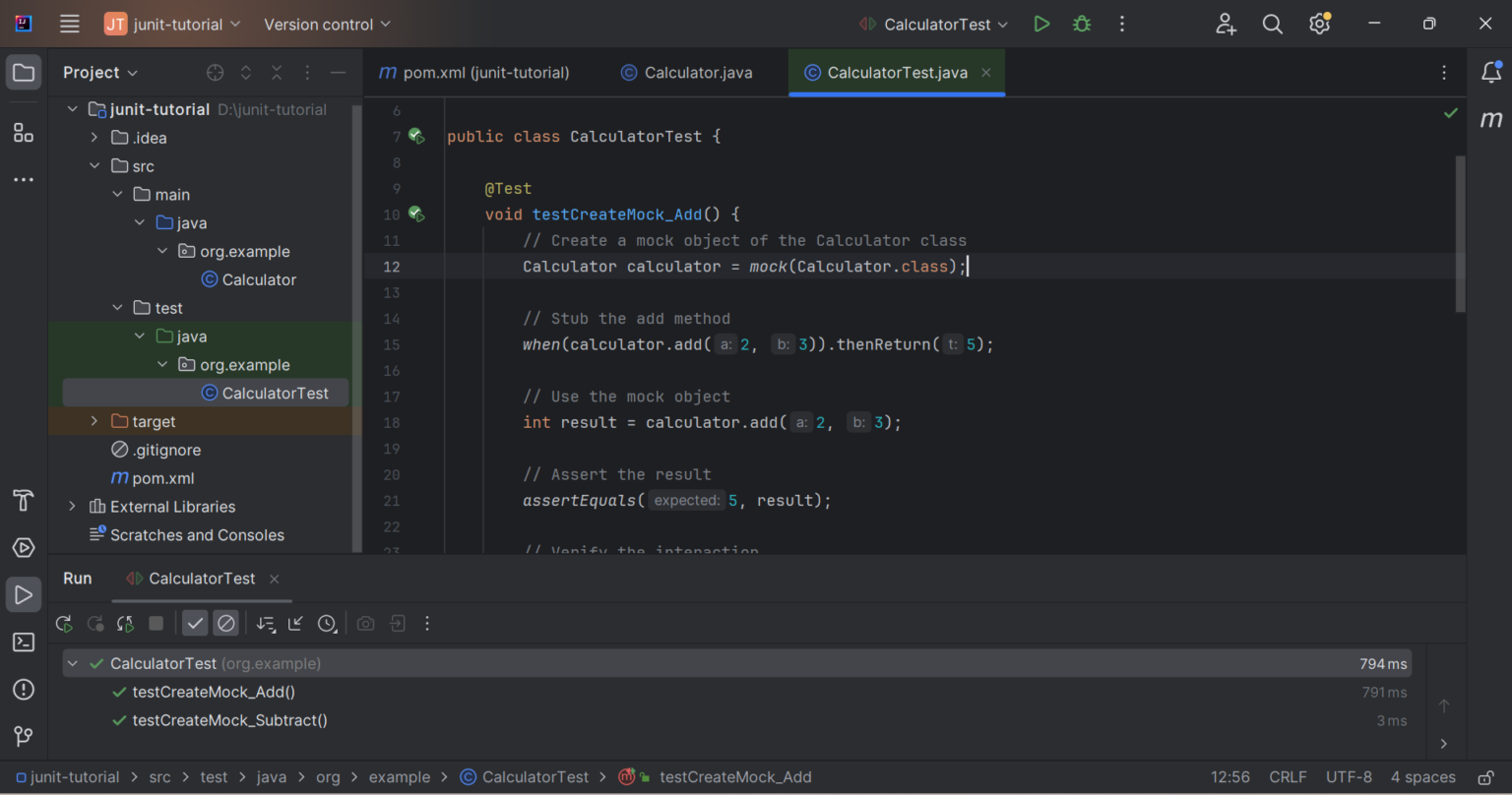 Creating Mocks with Mockito